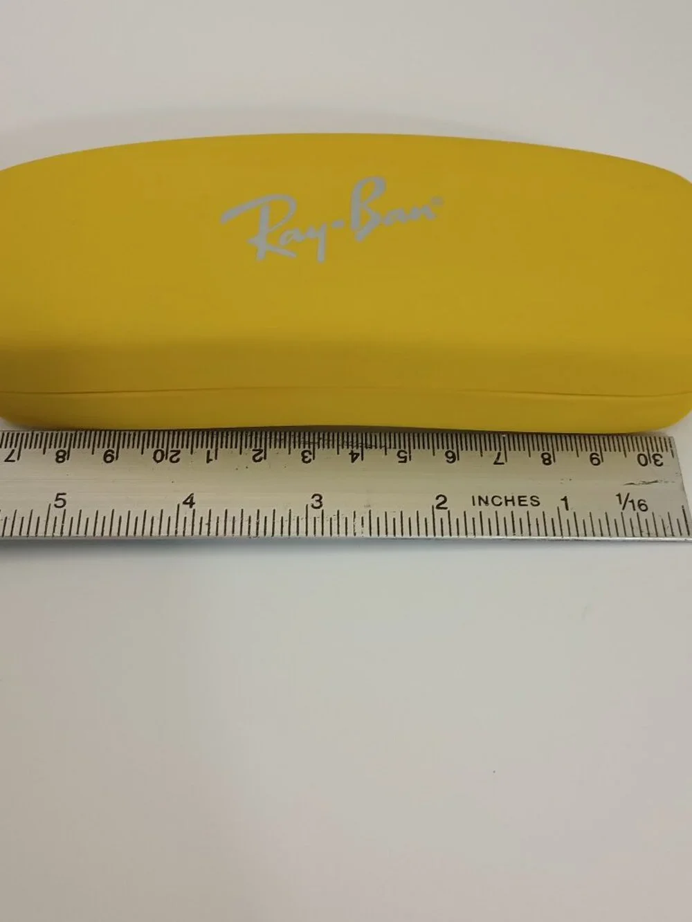 Ray-Ban Yellow Hard Clamshell Eyeglasses Sunglasses Case Red Interior - Picture 1 of 10
